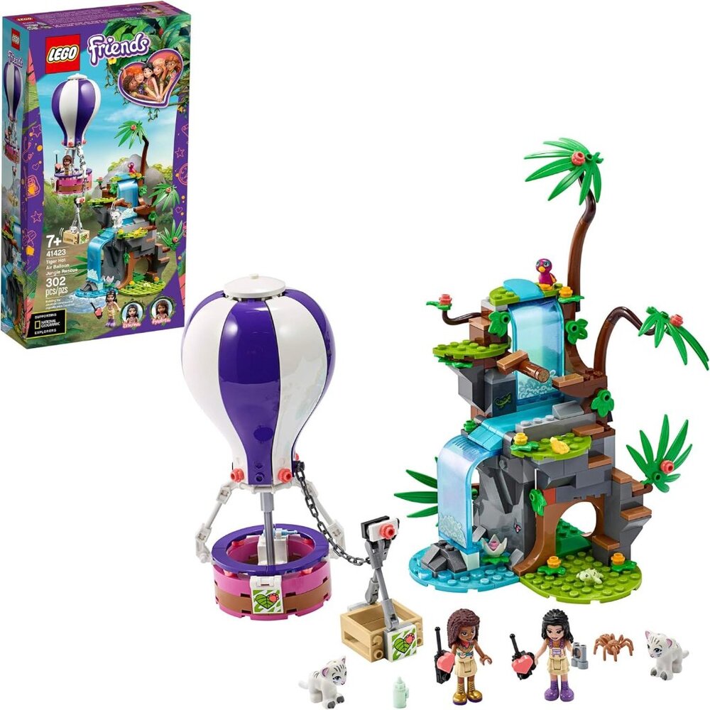 Lego  Friends Tiger Hot Air Balloon Jungle Rescue 41423 Brand New